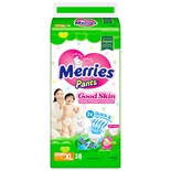 Подгузники -трусики "Merries" Good Skin XL 12-19 кг (38 шт) / 4