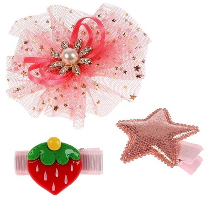 Аксессуары д/девочек Энчантималс заколки с украшениями, 3 шт