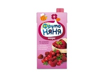 Сок Фруто Няня морс клюква, малина 0,5 л.