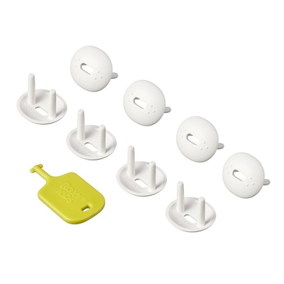 Заглушки д/розеток, 8 шт., белый