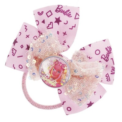 Аксессуары д/девочек Барби бант на резинке 