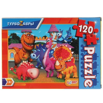 Пазлы 120Д "Турбозавры"