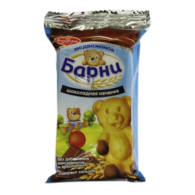 Печенье "Медвежонок Барни" с шоколадной начинкой 30 г./24