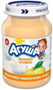 Пюре Агуша сливки,яблоко 200г (БЗМЖ) 