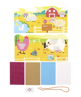 Картина из пиксельной мозаики "Ферма"