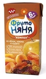 Сок Фруто Няня компот яблоко, изюм, курага 0,2
