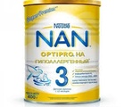Нан Гипоаллергенный 3 400гр/12  (БЗМЖ)