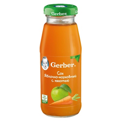 Сок Гербер Яблоко,морковь 175г.