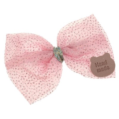 Аксессуары д/девочек заколка для волос, розовый бант, 1 шт. 