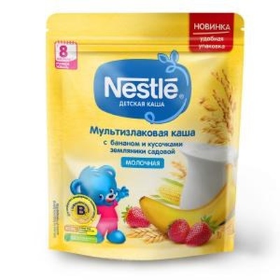 Флёр Альпин Каша Органик мультизлаковая с бананом, яблоком и черникой. с 12 мес. 200 гр /8