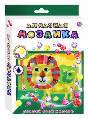 90787 Алмазная мозаика "Лев" 20*15 см 