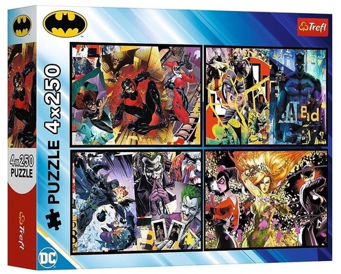 Пазл 4х250 дет. - Бэтмен в действии