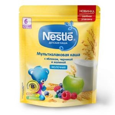 (БЗМЖ) Каша Gerber Молоко мультизлак. черника малина 180г/9