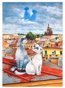 Пазлы деревянные "Переменная облачность, 504 детали, размер 30*42 см