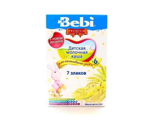 (БЗМЖ)  Каша Беби Premium 7 злаков с мол. 200 гр.