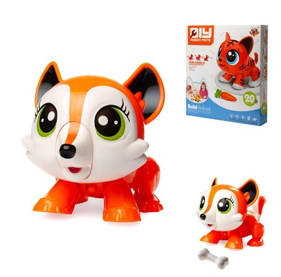 Робот-конструктор "Лисенок" (ходит за морковкой), со световыми и звуковыми эффектами