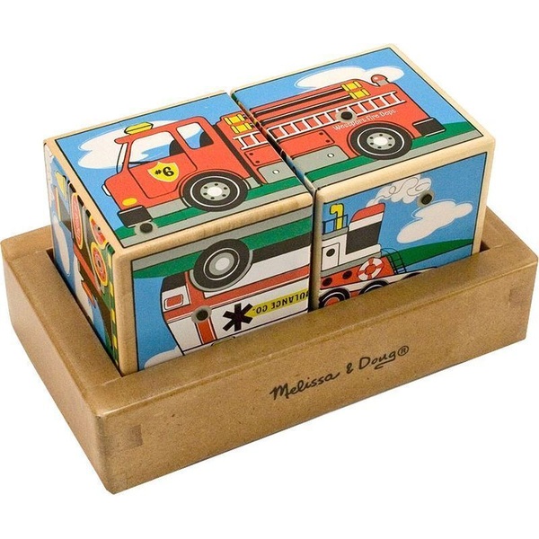 Кубики "Транспорт" дер. звук