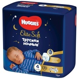 Huggies Элит Софт ночные трусики-подгузники 4 ( 9-14 кг) 19 шт