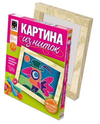 409004 Картина из ниток Птица