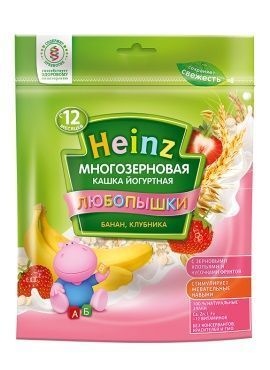 (БЗМЖ) Каша Хайнц йогурт, банан, клубника 200 г./8 