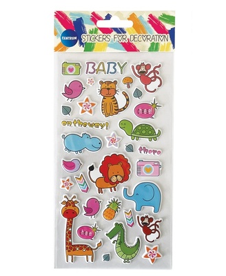 89738 Декоративные наклейки в ассортименте, размер 19x10см (EVAполимер+ПВХ)