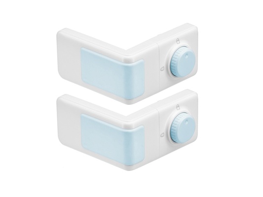 Блокиратор угловой для ящика комода, с переключателем, 2 шт