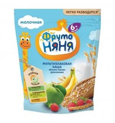 (БЗМЖ) Каша Nutrilon молочная мультизлаковая яблоко-банан 200 гр. 1х6 шт Нутриция																		