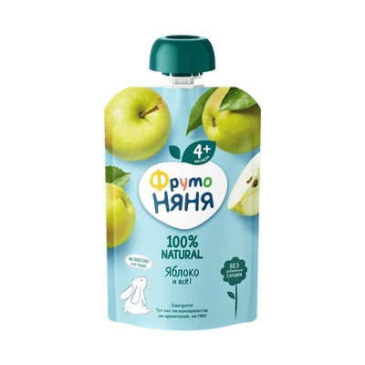Пюре BEBI PREMIUM Яблоко м/у 90 гр/10