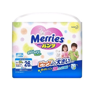 Подгузники -трусики "Merries" 15-28 кг (26/24 шт) / 3