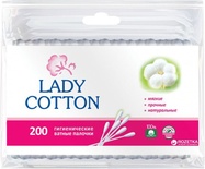 *Ватные палочки Lady Cotton 200шт полиэт. пакет