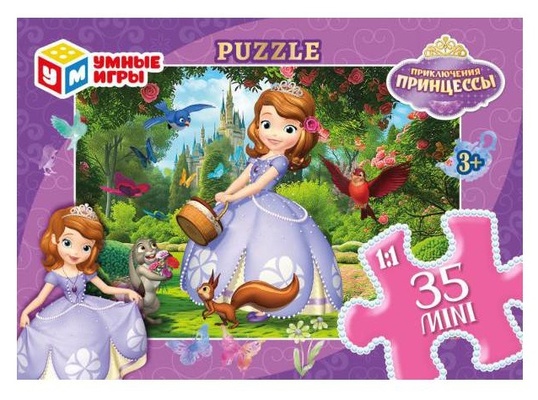 Макси-пазлы 35Д "Приключения принцессы" в кор.