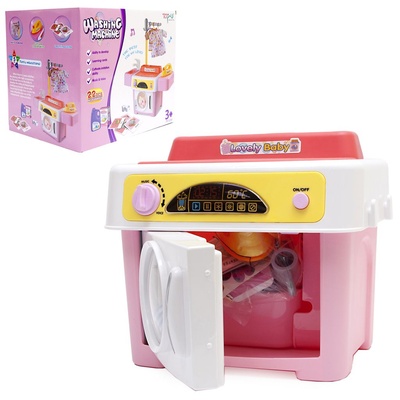 Стиральная машина эл. с утюгом и набором вещей, свет, звук