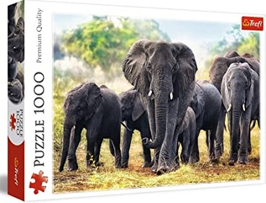Пазл 1000 дет. Африканские слоны