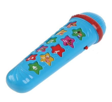 Микрофон "Бурёнка Даша" 15 песен из м/ф, аплодисменты, регулировка громкости в кор.