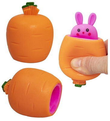 Игрушка-антистресс "Кролик в морковке"