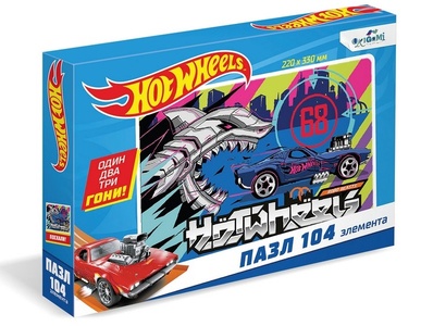 Hot wheels.Пазл.104 Эл.На время в/к 19,7*3*13,4 м