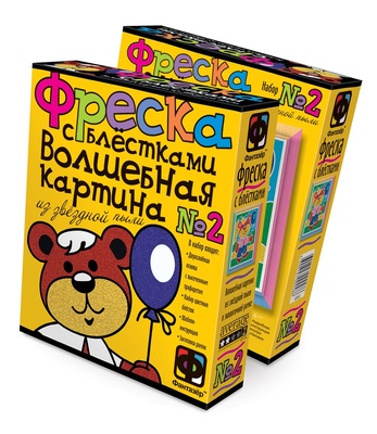 407052 Фреска с блестками Медвежонок