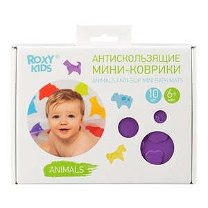 Коврики-мини ANIMALS , антискользящие д/ванны 10шт.
