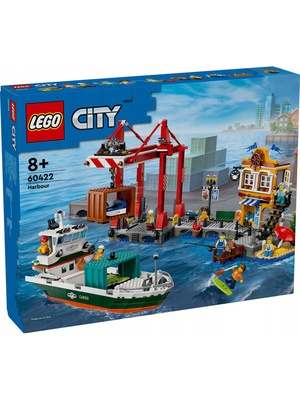 60422 Город Морской порт с грузовым судном