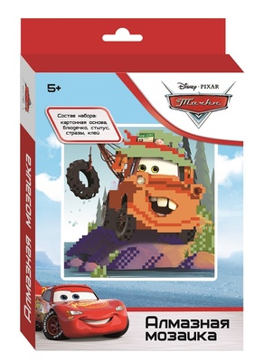 90796 Алмазная мозаика "Тачки-3" 15*15см 