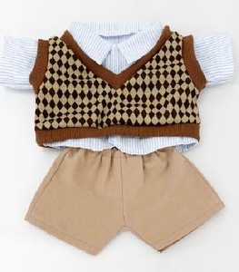 2 Костюм с жилеткой коричневый