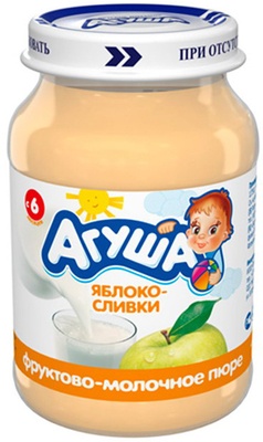 Пюре Агуша сливки,яблоко 200г (БЗМЖ) 