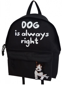 90060 Рюкзак молодежный Dog is always right (собака),  материал полиэстер, размер: 39*30*11 см