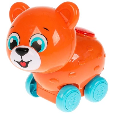 Каталка музыкальная "Мишка" 50 песен, загадок, звук +свет