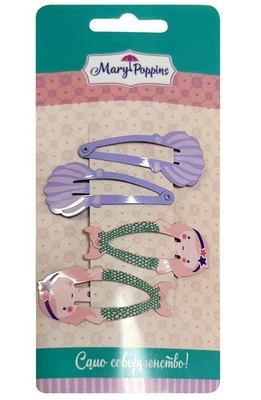 Набор заколок клик-клак "Ракушка" 4шт