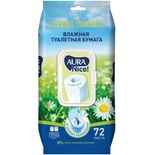 Бумага туалетная влажн. AURA 72шт 
