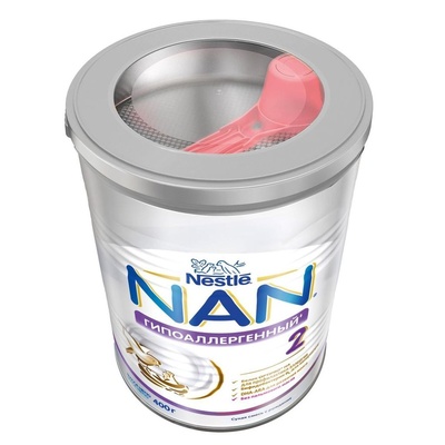 Нан Гипоаллергенный 2 400гр с 6мес/12  (БЗМЖ)