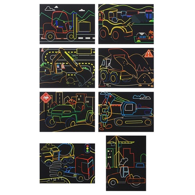 Цветная гравюра "Строительство"