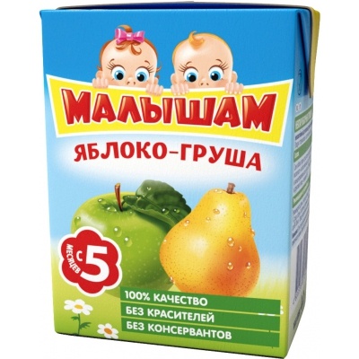Сок Малышам яблоко, груша 0,2 л