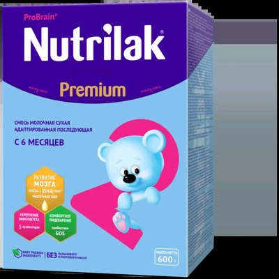 Нутрилак Премиум 2 с 6-12 мес., 600 гр.  (БЗМЖ)